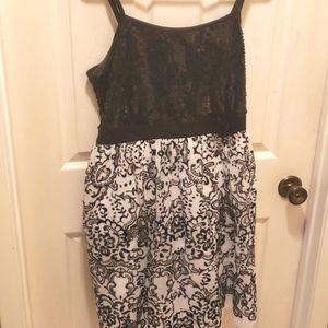NWOT Justice Black & White Sleeveless Dress, Size 18 H